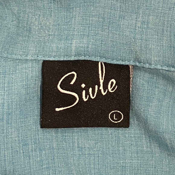 Men’s Button Down Retro Bowling Shirt Sz Large - Picture 3 of 5